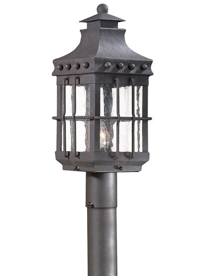 Dover Exterior Post Light in Natural Bronze.